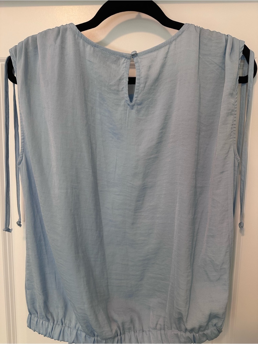 1. State Pale Blue Tie-Shoulder Sleeveless Top - Picture 4 of 5
